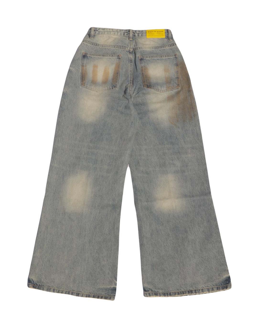 Baggy Pleated Dirty Washed Jeans