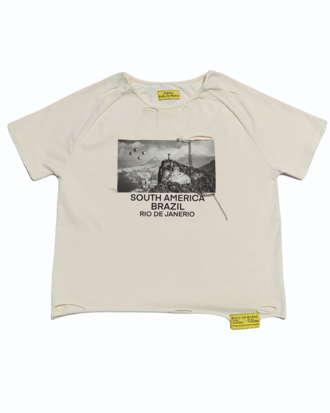 Wide Collar Chain Brazil Vintage Shirt