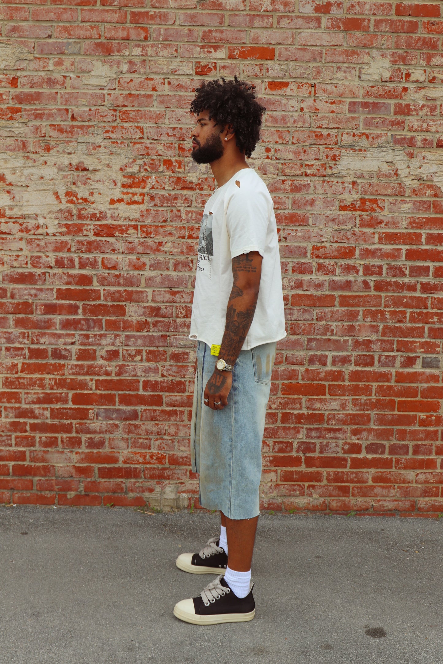 Wide Collar Chain Brazil Vintage Shirt